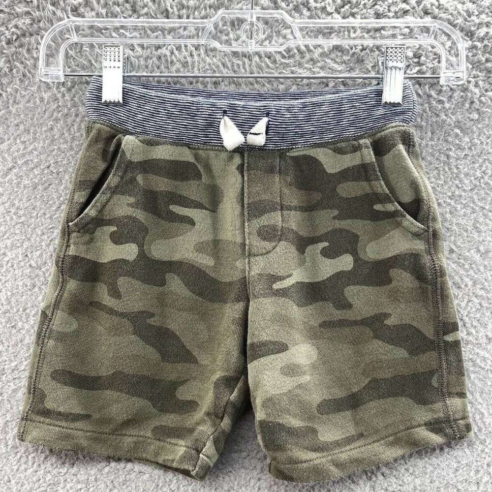 Carter's Sweat Shorts Boys Size 5‎ Green Camo Print Sweat Shorts Boys Size 5